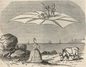 Machine (Glider) by Samuel Musgrave (1732-1780) - Engraving in 