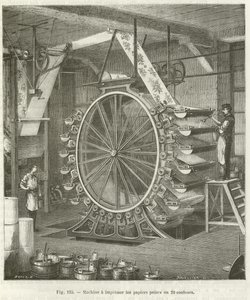 Machine for Wallpaper Production by French School