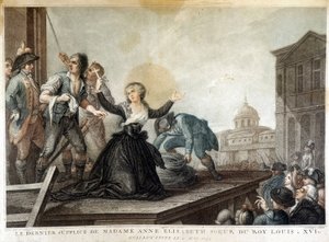 Madame Anne Elisabeth, Sister of King Louis XVI (1764-1793), Guillotine by French School