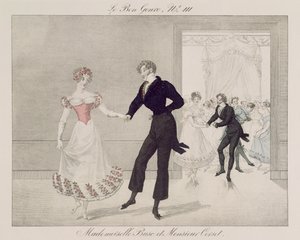 Mademoiselle Busc and Monsieur Corset, plate 111 from le Bon Genre by French School