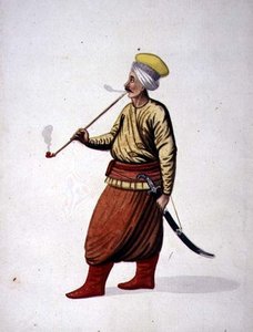 Man Smoking a Pipe, Ottoman period, third quarter of 18th century