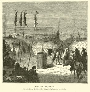 Mandan Village, North America by French School