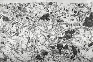 Map (from Beauvais to Senlis) of Cassini Prepared by the Cassini Family, Especially by Cesar-François Cassini (Cassini III) and His Son Jean-Dominique Cassini (Cassini IV). The Leves were Made between 1756 and 1789 and the 181 Sheets of the Map were Publis