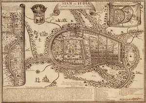 Map of Ayutthaya, 1686