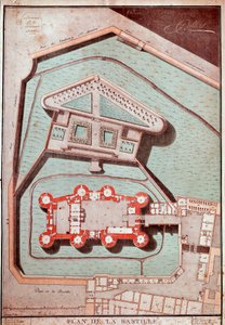 Map of the Prison and the Gardens of the Bastille (engraving)