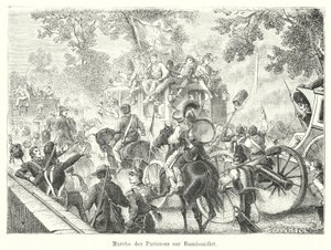 March of the Parisians to Rambouillet by French School