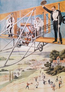 Marriage on an Aeroplane, Illustration from Le Petit Journal by French School