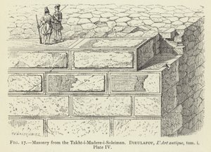 Masonry from the Takht-i-Madere-i-Soleiman by French School