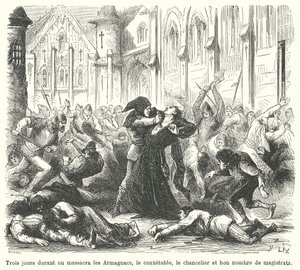 Massacre of the Armagnacs by the Burgundians, Paris by French School