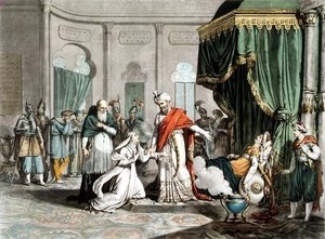 Mathilda asking Saladin for the body of Malek-Adhel