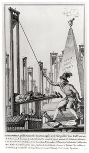 Maximilien de Robespierre Executing the Executioner by French School