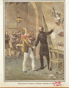 Mazzini and Garibaldi meeting in Marseille