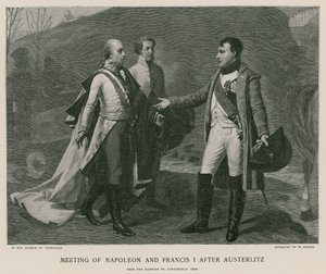 Meeting of Napoleon and Francis I after Austerlitz by French School