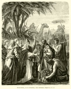 Melchizedek, King of Jerusalem, Blesses Abraham by French School