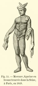 Mercury, Bronze Figurine Found in the Seine, Paris, 1849 by French School