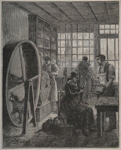 Metier and Craftsman: A Cutlery Shop in the Province in the 19th Century. Engraving from 1885 in 