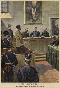 Michele Angiolillo Before the Council of War, Spain, 1897 by French School