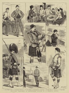 Military Sketches at Edinburgh Castle by French School