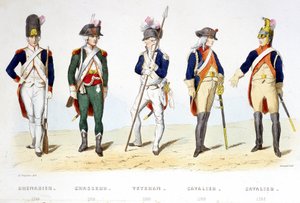 Military Uniform Under the Revolution 1789: Grenadier, Hunter, Veteran, Horseman by French School