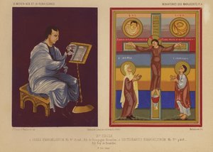 Miniatures from 9th Century Illuminated Manuscripts by French School