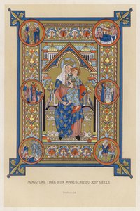 Miniature Taken from a 13th Century Manuscript by French School