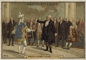 Mirabeau at the National Assembly, 23 June 1789 by French School