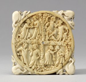 Mirror Case with Pairs of Lovers by French School
