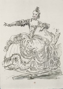 Miss Puvigne as The Living Statue, in Pigmalion, a Libretto by Lamotte, Composed by Jean-Philippe Rameau, 1748