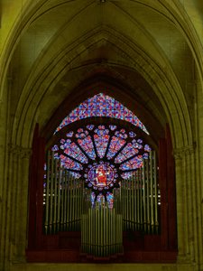Modern glass in thirteenth-century stonework by French School