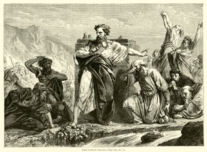Moses Breaking the Golden Calf by French School