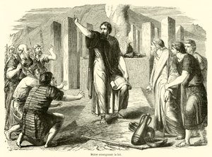 Moses Teaching the Law by French School