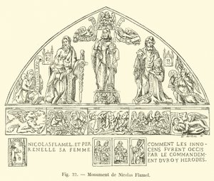 Monument of Nicolas Flamel by French School