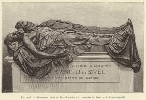 Monument Erected at Père-Lachaise in Memory of Sivel and Croce-Spinelli (engraving) by French School