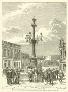 Monument Erected in Memory of the Explorer Burke (engraving) by French School