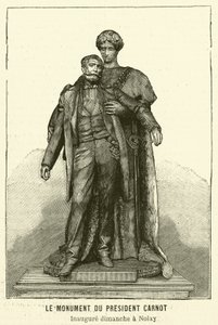 Monument to Assassinated French President Sadi Carnot (engraving)