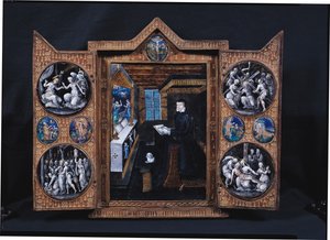 Mourning Cabinet with Scenes of the Life of Christ and Attributes of Henri II (1519-59) and Catherine de Medici (1519-89)