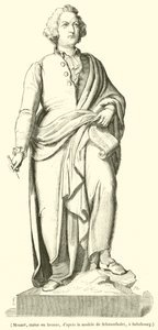 Mozart, bronze statue by French School