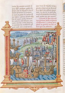 Edward IV of England landing in Calais, from the Memoires de Philippe de Commines