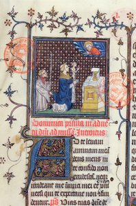 Priest offering his soul to God the Father by French School
