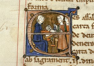 Paying taxes, from Livre Juratiore d