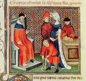 The Ages of Man from Le Livre des Proprietes des Choses by Barthelemy l