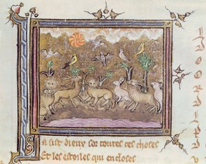 The Creation of the Animals, from Ovide Moralise written by Chretien Legouais by French School