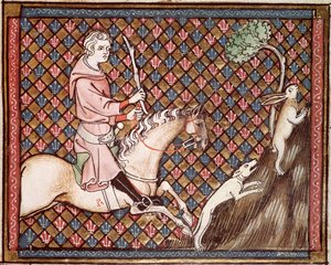 Hunting Hares, from Ovide Moralise written by Chretien Legouais by French School