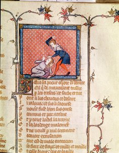 Ms 1126 f.66r The Violence of Jealousy, from the Roman de la Rose c.1487-95 by French School