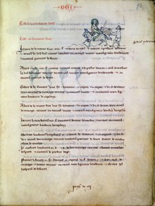 St. Martin cutting his cloak, from Vieil Rentier dAudenarde, 1291-1302 by French School
