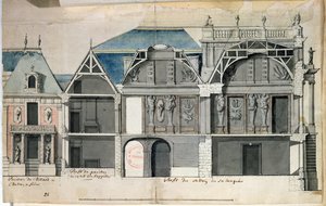 Cross-section of a Wing of the Chateau de Versailles Constructed by Louis Le Vau by French School