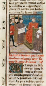 Charter of the Laws that Count Baudouin VI of Hainault Orders for the Peace of the Country of Hainault by French School