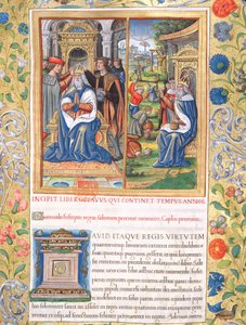 Illustration from Book VIII (From the Death of David to the Death of Ahab), Chapter 1 of the Antiquities of the Jews (Antiquitates Judaicae) by Flavius Josephus - How Solomon, when he