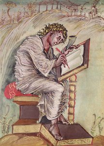 St. Matthew, from the Ebbo Gospels, c.816-835 by French School