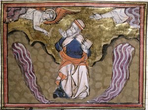 The Prophet Ezekiel, miniature from a Bible Historiale